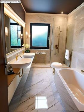 Badezimmer Wohnung EG Visualisierung via Homestaging - 