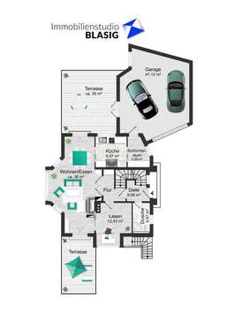 Skizze Erdgeschoss - 5 Zimmer Einfamilienhaus in Starnberg