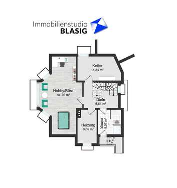 Skizze Untergeschoss - Einfamilienhaus mit 190,00 m&sup2; in Starnberg zum Kaufen