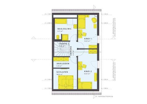 Cleverer Wohnraum für 4 - 