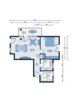 Möbliervorschlag Wohnung - 