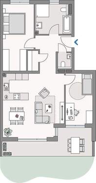 Beispiel Wohnung - Etagenwohnung mit 89,10 m² in Ravensburg zum Kaufen