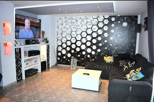 Wohnzimmer EG - 7 Zimmer Doppelhaushälfte in Hamburg