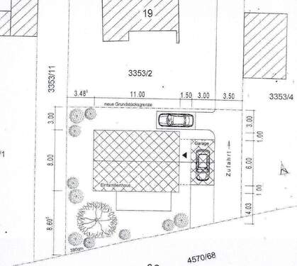 Hausplan mit Garage groß.jpg - Mehrfamilienhaus, Wohnhaus mit 125,00 m² in Bruckmühl zum Kaufen