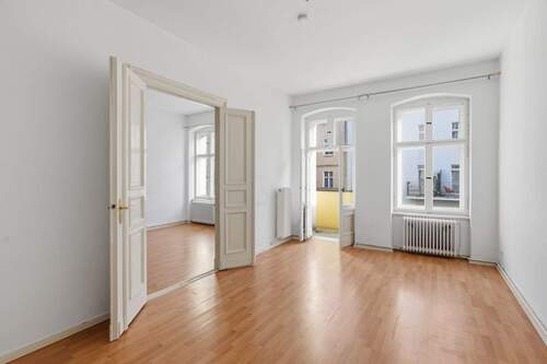 2-Zimmer-Wohnung - Charmante 2-Zimmer-Altbauwohnung mit Balkon und hochwertiger Einbauküche