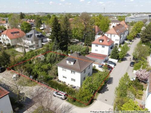 Luftbild - 6 Zimmer Mehrfamilienhaus, Wohnhaus in Haar