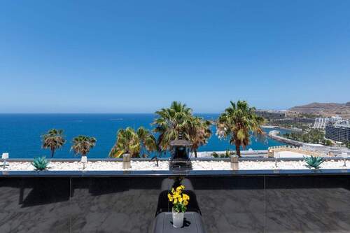 Meerblick von der Terrasse - 6 Zimmer Einfamilienhaus zum Kaufen in Patalavaca / Mogán