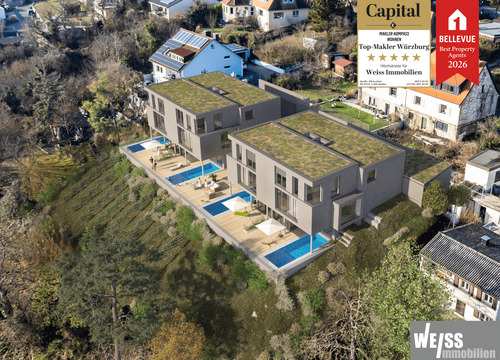 Frontansicht - Exklusives Wohnen der Extraklasse:Luxuriöses Neubau-Endhaus mit Pool, Aufzug & Blick auf die Festung