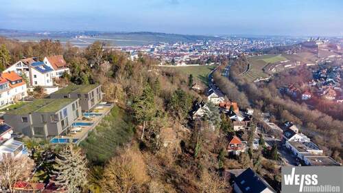 Drohnenansicht - 4 Zimmer Doppelhaushälfte zum Kaufen in Höchberg