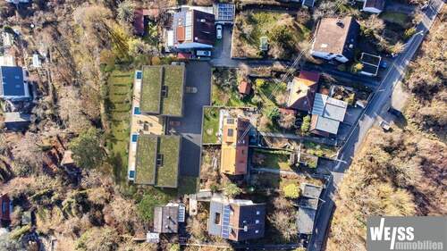 Drohnenansicht - Doppelhaushälfte mit 211,00 m&sup2; in Höchberg zum Kaufen