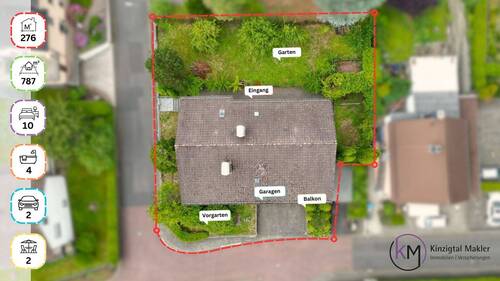 Draufsicht - 1 Zimmer Mehrfamilienhaus, Wohnhaus zum Kaufen in Bad Soden-Salmünster