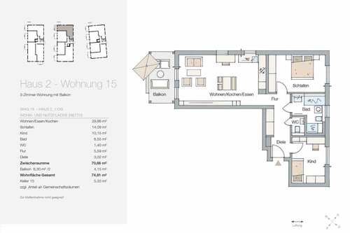 Haus 2 Whg 15 - 3 Zimmer Etagenwohnung in Bayreuth