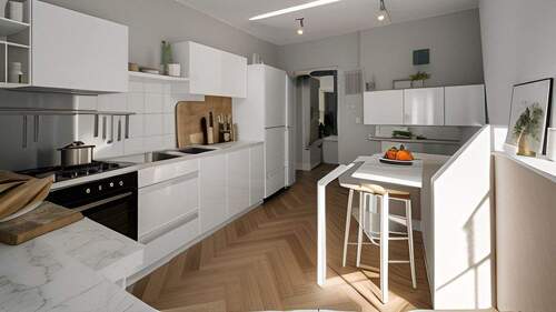 Küche EG Homestaging - 1 Zimmer Mehrfamilienhaus, Wohnhaus in Mönchengladbach