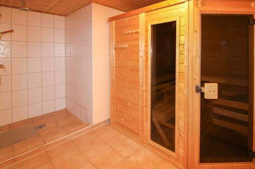 Sauna mit begehbarer Dusche - 