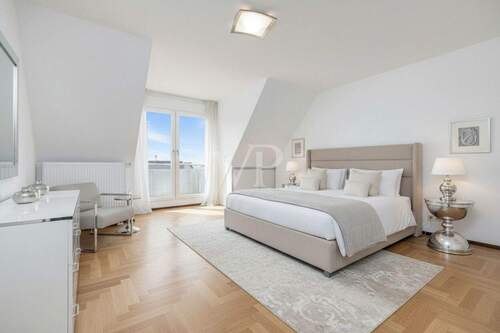 Schlafzimmer mit Balkon 