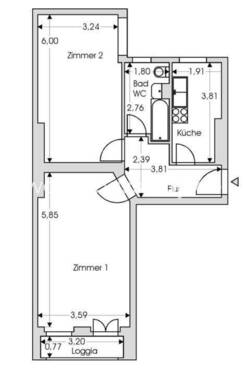 Bild 1 - Etagenwohnung mit 60,00 m&sup2; in Berlin zur Miete