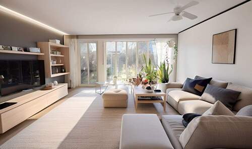 Wohnzimmer umdekoriert - 5 Zimmer Reihenmittelhaus zum Kaufen in Apolda