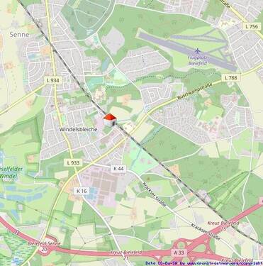 Lageplan - Grundstück in Bielefeld / Senne