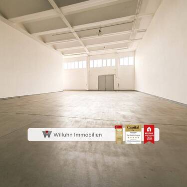Titelbild - Direkt an der B2! Große Lagerhalle, Hochregalhalle, Industriehalle - eigene Zufahrt + Stellplätze