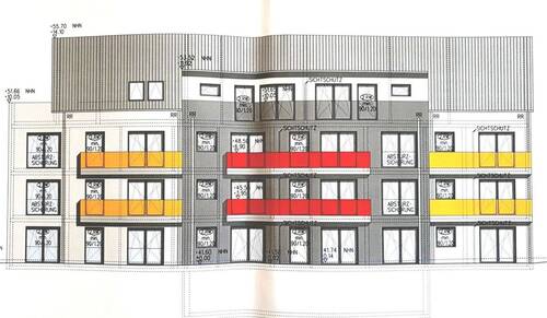 Ansicht Haus A - Grundstück mit Baugenehmigung in Kölner Norden