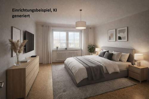 EG: Schlafzimmer eingerichtet - 