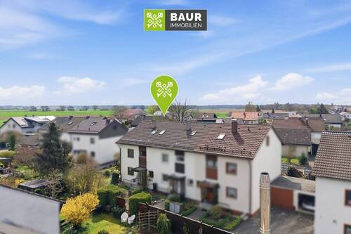 Luftbild - 5 Zimmer Reihenendhaus zum Kaufen in Ulm / Gögglingen