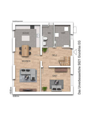 AS621_Prospekt EG (4).jpg - Mehrfamilienhaus, Wohnhaus mit 154,00 m² in Bleckede zum Kaufen