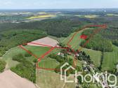 Blick Richtung Nord-ost + - Idyllisches Anwesen mit 18 ha pachtfreiem Land und historischem Dreiseithof zw. Görlitz und Bautzen