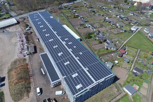 Luftbild PALLA mit Solaranlage - 