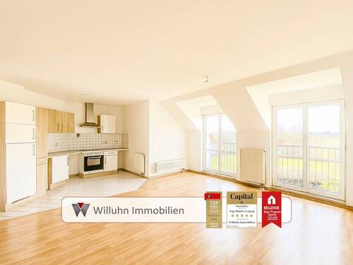 Wohnzimmer - Sofort bezugsfrei - Dachgeschosswohnung I Dachspeicher I PKW-Stellplatz