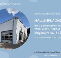 Hallenfläche mit 2 Sektionaltoren in bester Lage zu vermieten - Homburg Erbach