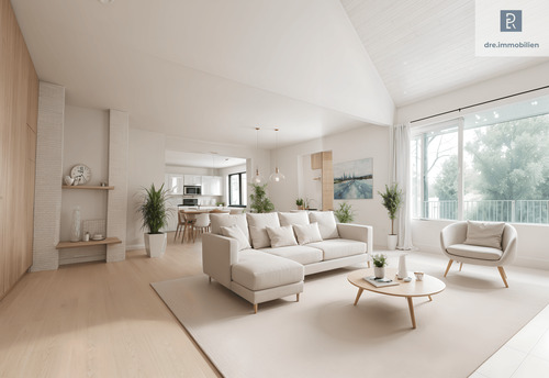 Vorderer Wohnbereich (KI-generiert) - 1 Zimmer Doppelhaushälfte in Düsseldorf