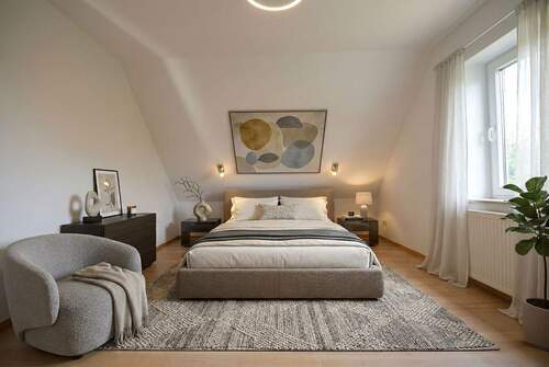 Schlafzimmer gestagt - 