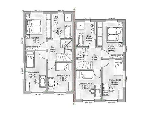 Doppelhaushälfte Nr. 8(links) - Doppelhaushälfte mit 128,00 m² in Siefesheim zum Kaufen