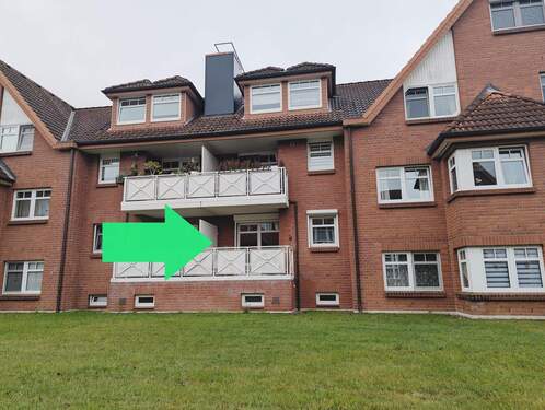 Hausansicht, Ostseite. - 2 Zimmer Etagenwohnung zum Kaufen in Barsbüttel