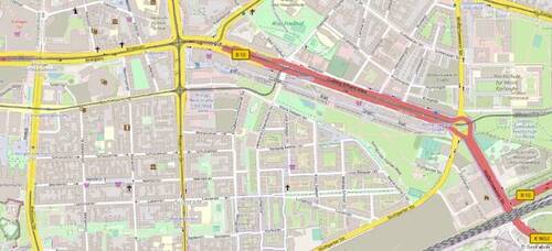 Umgebungsplan - 3 Zimmer Etagenwohnung in Karlsruhe