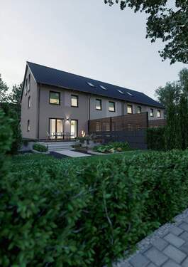 Ext_RH_Mainz_128_4WE_GardenView_EH_rechts_Abend_MA (2) - Reihenendhaus mit 141,00 m&sup2; in Forchheim zum Kaufen