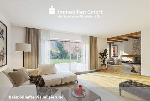 Wohnzimmer - Einfamilienhaus mit 103,00 m&sup2; in Münster zum Kaufen