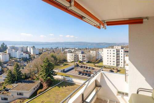 Balkon - Wohnen über den Dächern Überlingens - mit unverbaubarem Panoramablick auf den Bodensee