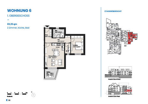 Wohnung Nr. 6.jpg - Etagenwohnung mit 69,40 m&sup2; in Bad Hersfeld zum Kaufen