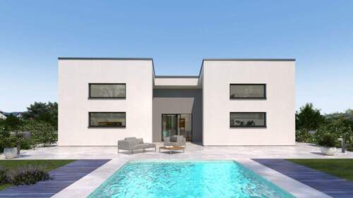 Ansicht Garten - Bungalow mit 120,30 m&sup2; in Heidweiler zum Kaufen