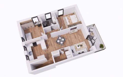 Küche – 3D-Ansicht 2 - 
