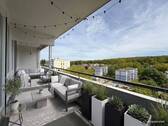 Balkon - Kernsanierte 2-Zimmer-Wohnung mit Balkon und Blick über den Pfälzer Wald