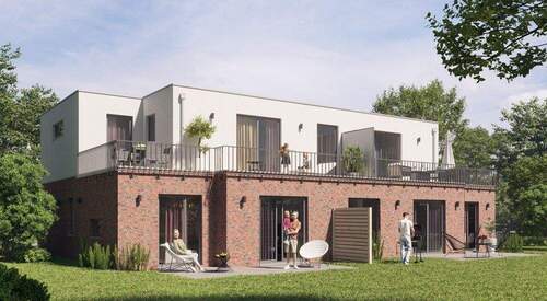 Gartenansicht - Vierfamilienhaus im KfW-40 Standard - Investorenobjekt