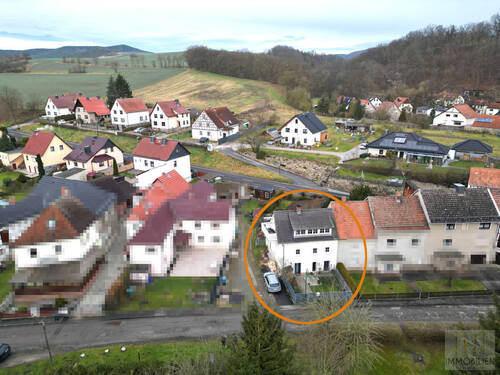 Drohnenaufnahme - Reihenendhaus mit 122,40 m² in Uhlstädt-Kirchhasel zum Kaufen