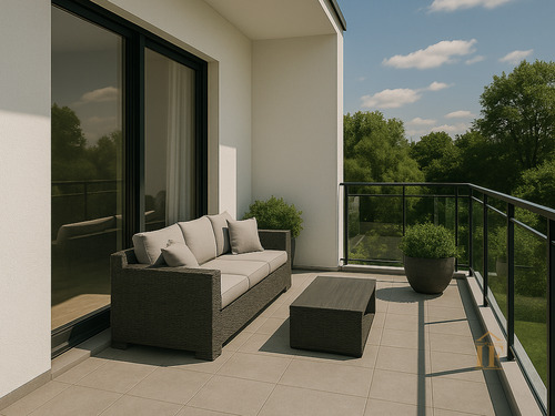 Balkon visualisiert - Ihr Traumhaus in Starnberg - Einfamilienhaus mit unverwechselbarem Grünblick