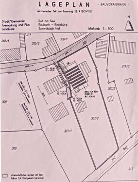 Lageplan Baugesuch - 