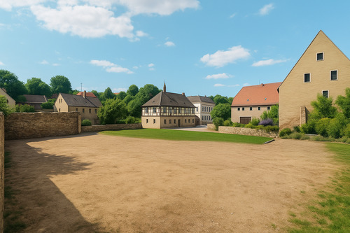 Grundstück planiert als Grafik - Baugrundstück für EFH in wunderschöner Lage, neu angelegtes ebenes Grundstück