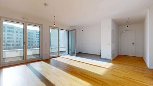 Wohn-Kuchebereich (12) - 3 Zimmer Etagenwohnung in Frankfurt