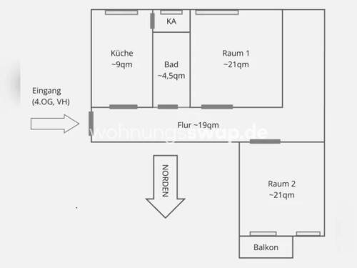 Bild 4 - Etagenwohnung mit 75,00 m&sup2; in Berlin zur Miete